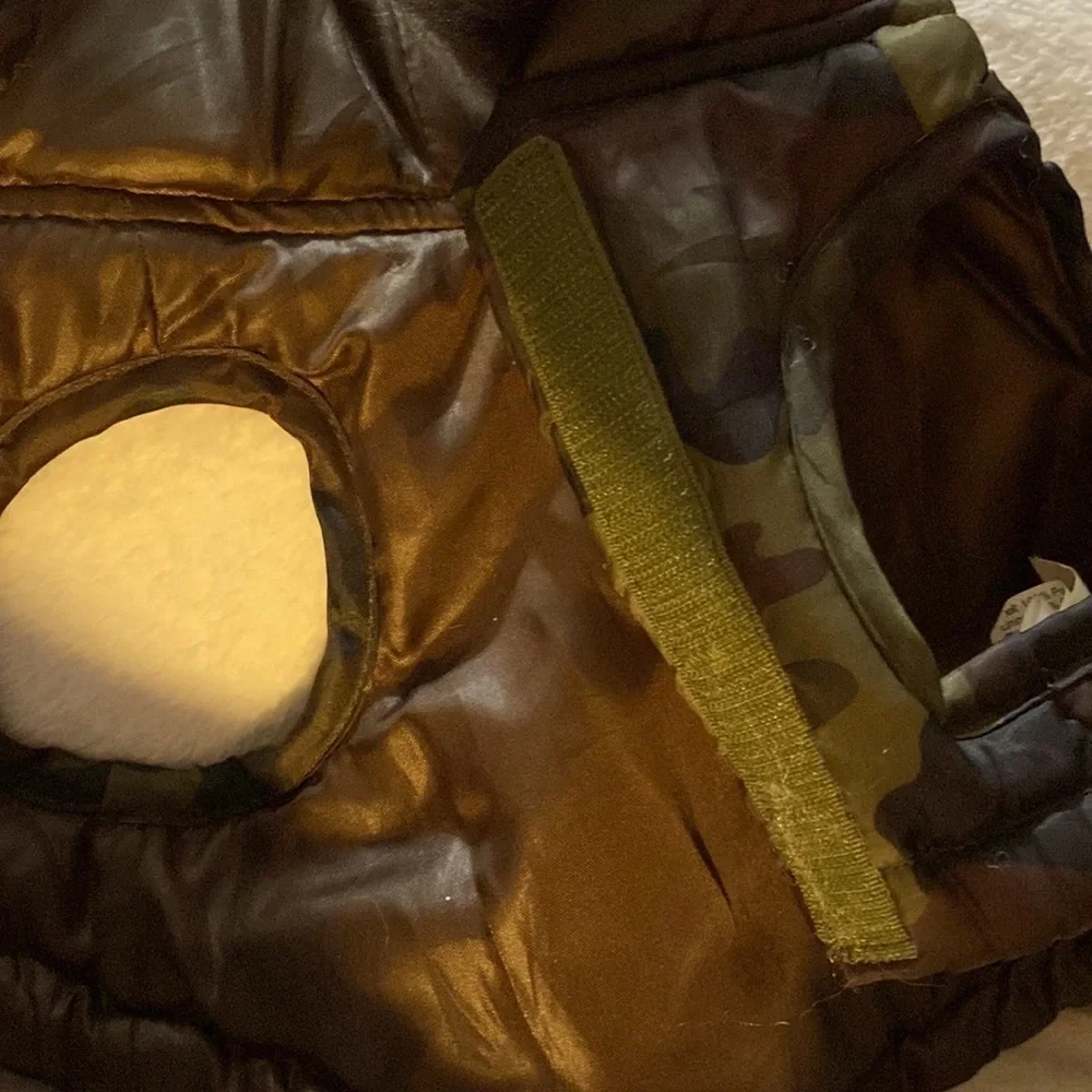 Simply Dog Vest, Camo, Faux Fur, Hoodie, Convertible, Snap back hood​​,Warmth